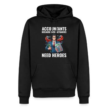 Comptable Comptabilité Tenue de livres Finance Drôle - Sweat à capuche Premium bio Homme - noir - Devant - Nico (187cm)