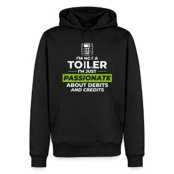 Leidenschaftlicher Buchhalter belastet Kredite Lustiger Humor - Männer Premium Bio Hoodie - Schwarz - Vorne - Nico (187cm)