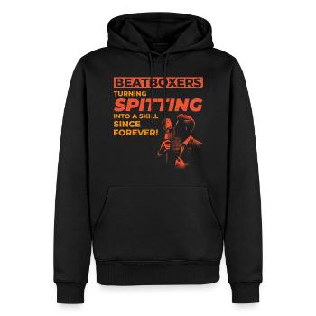 Beatboxing Musikalischer Humor Spucken Geschicklichkeit Humorvoll - Männer Premium Bio Hoodie - Schwarz - Vorne - Nico (187cm)