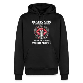 Beatboxing Sound Games Sport Musical Humor - Men’s Premium Organic Hoodie - black - Front - Nico (187cm)