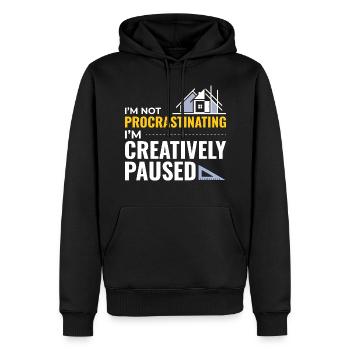 Architekten Bauwesen Kreativität Prokrastination - Männer Premium Bio Hoodie - Schwarz - Vorne - Nico (187cm)
