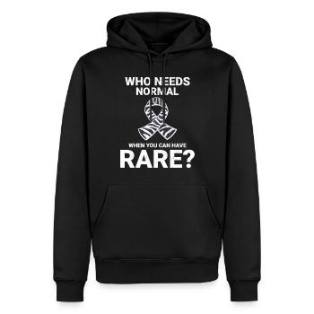 Sensibilisation aux maladies rares : célébrez la rareté - Sweat à capuche Premium bio Homme - noir - Devant - Nico (187cm)