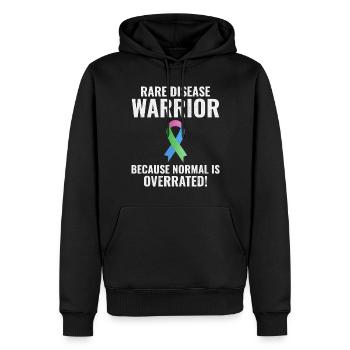 Rare Disease Warrior renforce la sensibilisation - Sweat à capuche Premium bio Homme - noir - Devant - Nico (187cm)