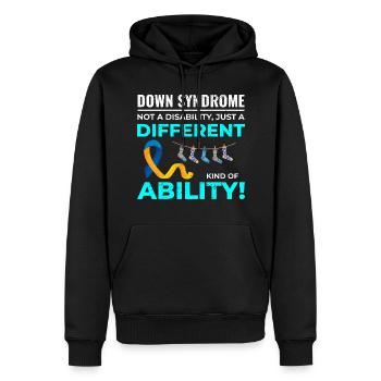 Down-Syndrom Bewusstsein Unterschiedliche Fähigkeit - Männer Premium Bio Hoodie - Schwarz - Vorne - Nico (187cm)
