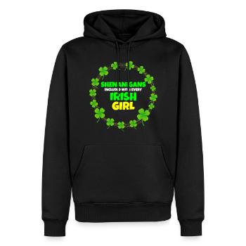 Schabernack inklusive: Irisches Mädchen St. Patrick's Day - Männer Premium Bio Hoodie - Schwarz - Vorne - Nico (187cm)