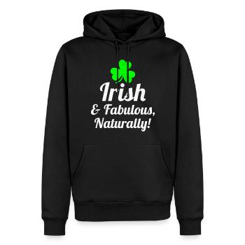 Lustiges irisches Mädchen: Natürlich fabelhaft - Männer Premium Bio Hoodie - Schwarz - Vorne - Nico (187cm)