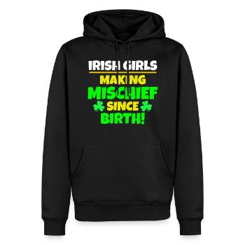 St. Patrick's Day: Irische Mädchen, Unheilstifter - Männer Premium Bio Hoodie - Schwarz - Vorne - Nico (187cm)