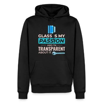 Verglaser Fenster Glasbeschlag Monteur Glasarbeiten - Männer Premium Bio Hoodie - Schwarz - Vorne - Nico (187cm)