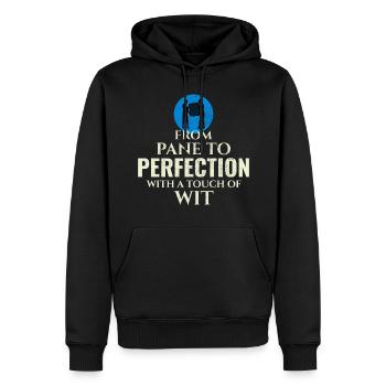 Verglaser Fenster Glasbeschlag Monteur Glasarbeiten - Männer Premium Bio Hoodie - Schwarz - Vorne - Nico (187cm)