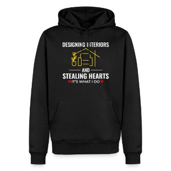 Innenarchitekt Dekorationsdesign Profi - Männer Premium Bio Hoodie - Schwarz - Vorne - Nico (187cm)
