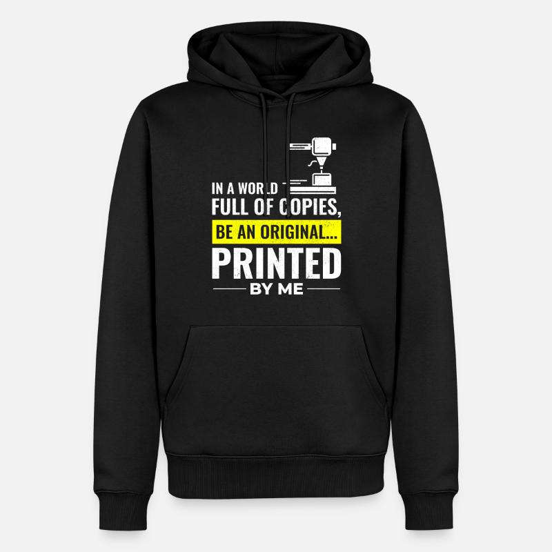 3D Printer 3D Printing - Men’s Premium Organic Hoodie - black