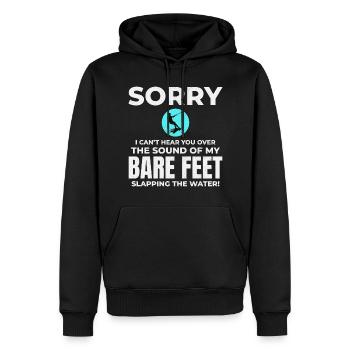 Pieds nus Ski nautique Sports extrêmes Pieds nus - Sweat à capuche Premium bio Homme - noir - Devant - Nico (187cm)