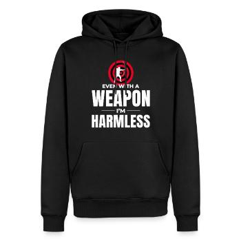 Tir à l’arc Cibles Archer Bullseye Tir Sport - Sweat à capuche Premium bio Homme - noir - Devant - Nico (187cm)