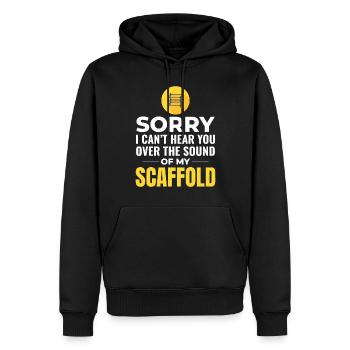 Scaffolder Scaffold Builder Scaffolding Platform - Men’s Premium Organic Hoodie - black - Front - Nico (187cm)