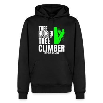 Baumpfleger Baumchirurg Kletterer Klettertrimmer - Männer Premium Bio Hoodie - Schwarz - Vorne - Nico (187cm)
