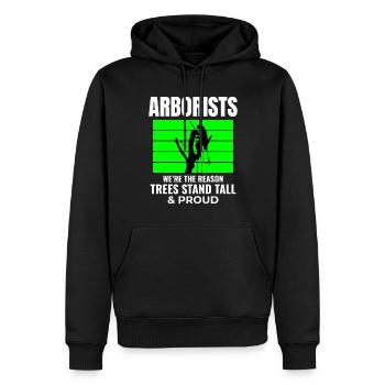 Baumpfleger Baumchirurg Kletterer Klettertrimmer - Männer Premium Bio Hoodie - Schwarz - Vorne - Nico (187cm)