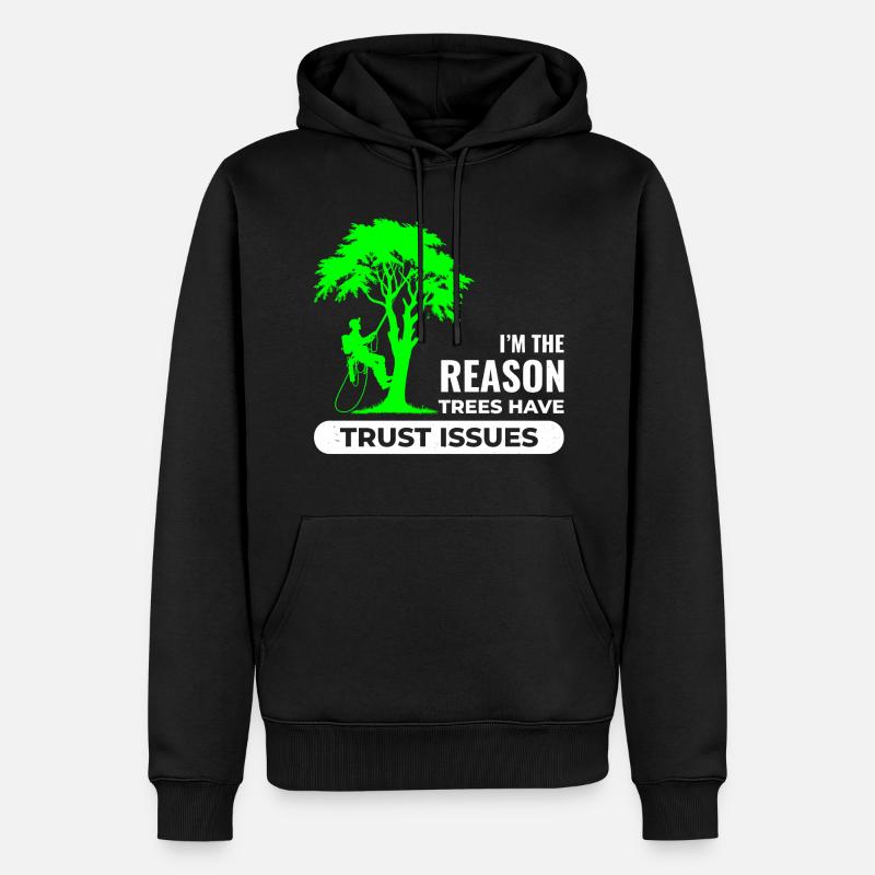 Baumpfleger Baumchirurg Kletterer Klettertrimmer - Männer Premium Bio Hoodie - Schwarz