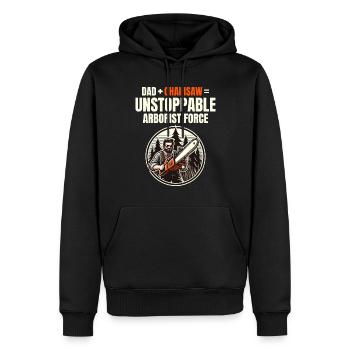 Baumpfleger Vater Baumchirurg Kletterer Klettertrimmer - Männer Premium Bio Hoodie - Schwarz - Vorne - Nico (187cm)
