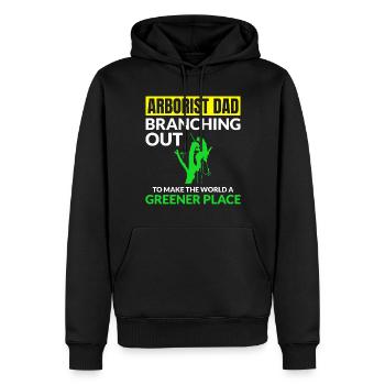Baumpfleger Baumchirurg Kletterer Klettertrimmer - Männer Premium Bio Hoodie - Schwarz - Vorne - Nico (187cm)