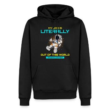 Luft- und Raumfahrtingenieur Astronaut Raketenwissenschaftler - Männer Premium Bio Hoodie - Schwarz - Vorne - Nico (187cm)