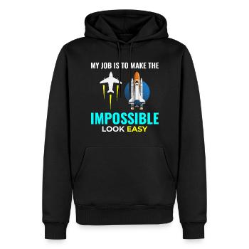 Luft- und Raumfahrtingenieur Raumfahrtraketenwissenschaftler - Männer Premium Bio Hoodie - Schwarz - Vorne - Nico (187cm)