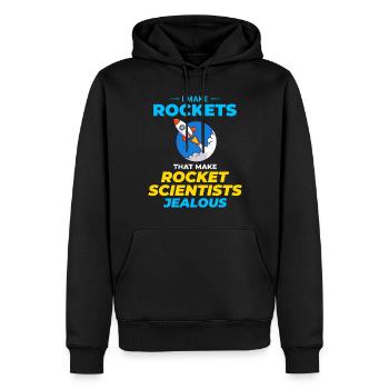 Luft- und Raumfahrtingenieur Raumfahrtraketenwissenschaftler - Männer Premium Bio Hoodie - Schwarz - Vorne - Nico (187cm)