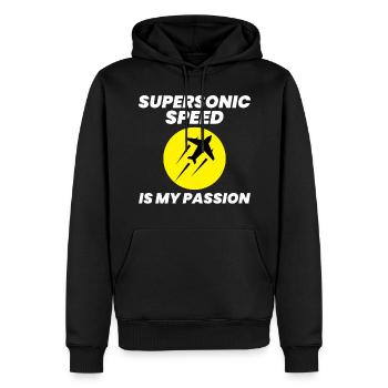 Mécanicien d’avions à réaction Technicien aéronautique - Sweat à capuche Premium bio Homme - noir - Devant - Nico (187cm)