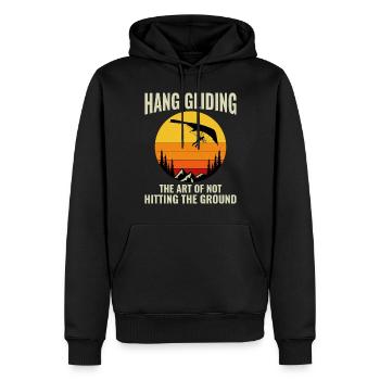 Drachenfliegen Luftsport Abenteuer Segelflug Pilot - Männer Premium Bio Hoodie - Schwarz - Vorne - Nico (187cm)