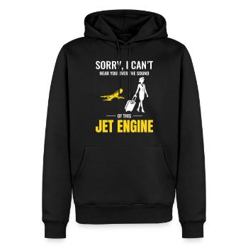 Flugbegleiter Flugpersonal - Männer Premium Bio Hoodie - Schwarz - Vorne - Nico (187cm)