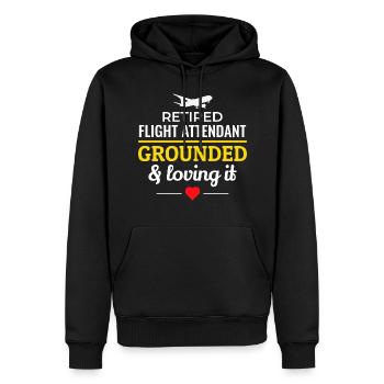 Flugbegleiter im Ruhestand Flugbegleiter Flugbegleiter - Männer Premium Bio Hoodie - Schwarz - Vorne - Nico (187cm)