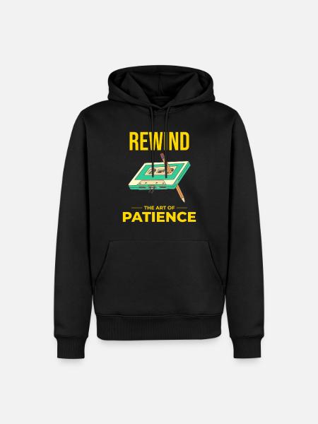 Kassettebånd Tilbagespoling 80'erne Nostalgi Retro 1980'erne - Herre Premium økologisk hoodie - sort