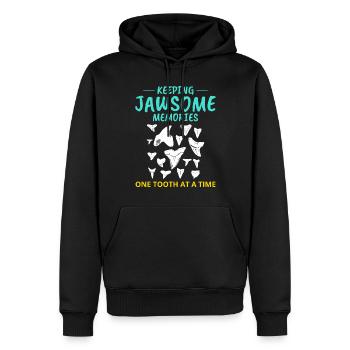 Haifischzähne Sammler Fossilienjagd Paläontologie - Männer Premium Bio Hoodie - Schwarz - Vorne - Nico (187cm)