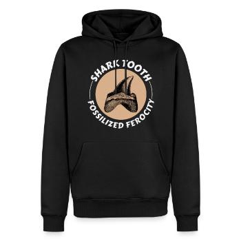 Collectionneur de dents de requin Chasse aux fossiles Paléontologie - Sweat à capuche Premium bio Homme - noir - Devant - Nico (187cm)