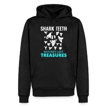 Haifischzähne Sammler Fossilienjagd Paläontologie - Männer Premium Bio Hoodie - Schwarz - Vorne - Nico (187cm)