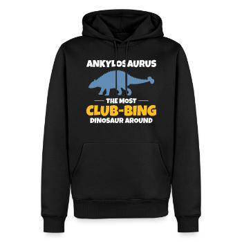 Ankylosaurus Dinosaurier Dino Fossil Hunting Club - Männer Premium Bio Hoodie - Schwarz - Vorne - Nico (187cm)