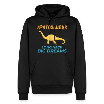 Apatosaurus Dinosaurier Dino Paläontologe Fossil - Männer Premium Bio Hoodie - Schwarz - Vorne - Nico (187cm)