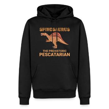 Spinosaurus Dinosaure Dino Paléontologue Fossile - Sweat à capuche Premium bio Homme - noir - Devant - Nico (187cm)