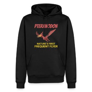 Ptéranodon, dinosaure, dinosaure, dinosaure, fossile de paléontologue - Sweat à capuche Premium bio Homme - noir - Devant - Nico (187cm)