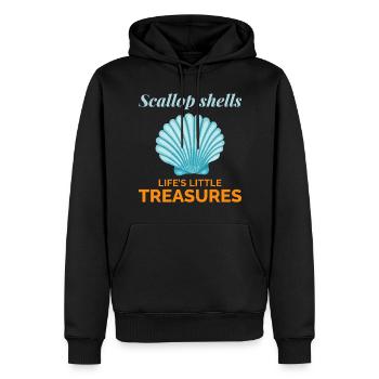 Jakobsmuscheln Sammler Strandräuber Schalentiere - Männer Premium Bio Hoodie - Schwarz - Vorne - Nico (187cm)