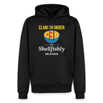Muschelsuppe Schalentiere urkomische Meeresfrüchtesuppe - Männer Premium Bio Hoodie - Schwarz - Vorne - Nico (187cm)