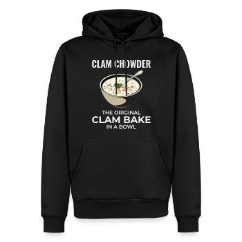 Muschelsuppe Schalentiere urkomische Meeresfrüchtesuppe - Männer Premium Bio Hoodie - Schwarz - Vorne - Nico (187cm)