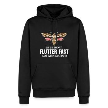 Papillon de nuit Animal Insect Collectionneur Entomologie - Sweat à capuche Premium bio Homme - noir - Devant - Nico (187cm)