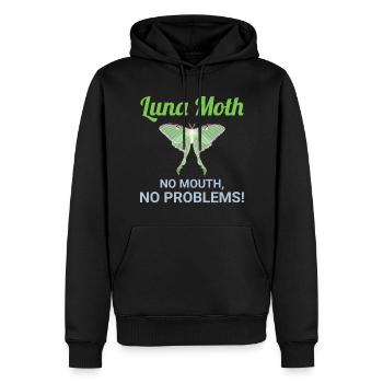 Luna Motte Nachtaktives Tier Insektensammler - Männer Premium Bio Hoodie - Schwarz - Vorne - Nico (187cm)