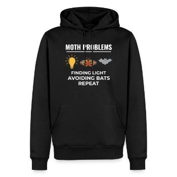 Papillon de nuit Animal Insect Collectionneur Entomologie - Sweat à capuche Premium bio Homme - noir - Devant - Nico (187cm)