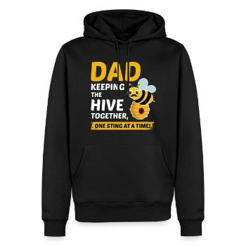 Honeybee Dad Beekeeper Apiculture Insect Collector - Sweat à capuche Premium bio Homme - noir - Devant - Nico (187cm)