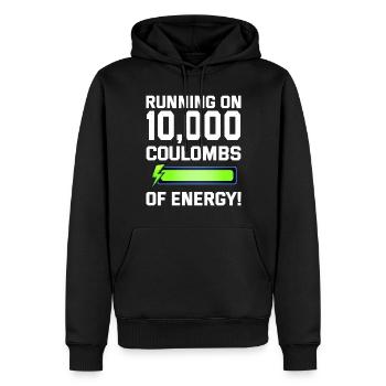 Électricien Humour Technicien électricien Ingénieur - Sweat à capuche Premium bio Homme - noir - Devant - Nico (187cm)