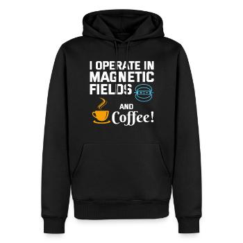 Électricien Humour Technicien en électricité Café - Sweat à capuche Premium bio Homme - noir - Devant - Nico (187cm)