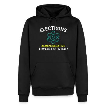 Électricien Humour Technicien électricien Ingénieur - Sweat à capuche Premium bio Homme - noir - Devant - Nico (187cm)