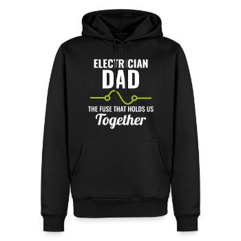 Elektriker Vater Elektrotechniker Ingenieur - Männer Premium Bio Hoodie - Schwarz - Vorne - Nico (187cm)