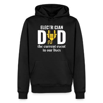 Elektriker Vater Elektrotechniker Ingenieur - Männer Premium Bio Hoodie - Schwarz - Vorne - Nico (187cm)